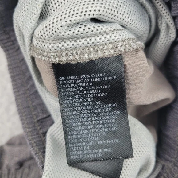 North Face Shorts Mens XL Gray Nylon Mesh Lined Quick Dry Swim Trunks Outdoor - Picture 6 of 8